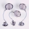 Tea Party Tea Ball Infuser 12 Set w/ Pewter Charms & Display Rack